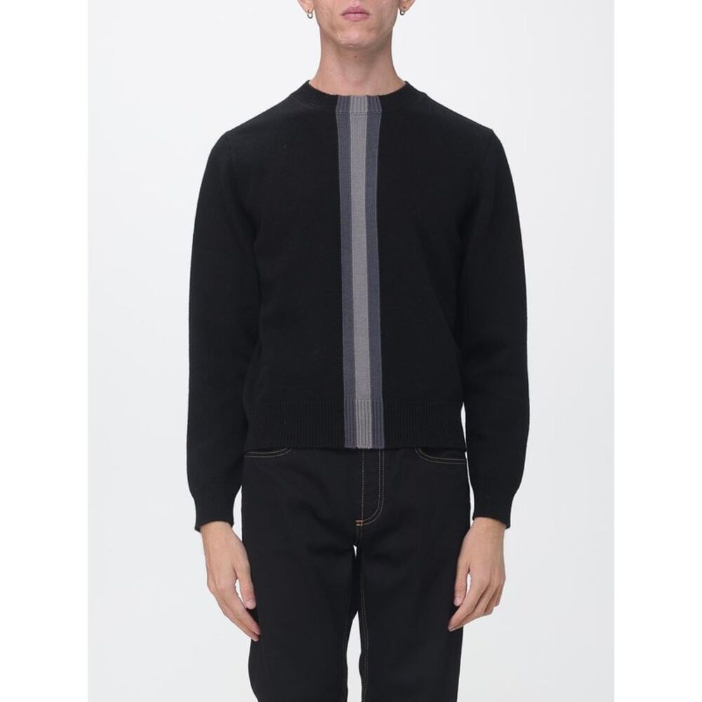 Gucci Men Striped Pure Wool Crewneck Jumper Gucci With Long Sleeves